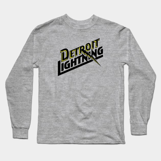 Defunct Detroit Lightning Hockey Long Sleeve T-Shirt by LocalZonly